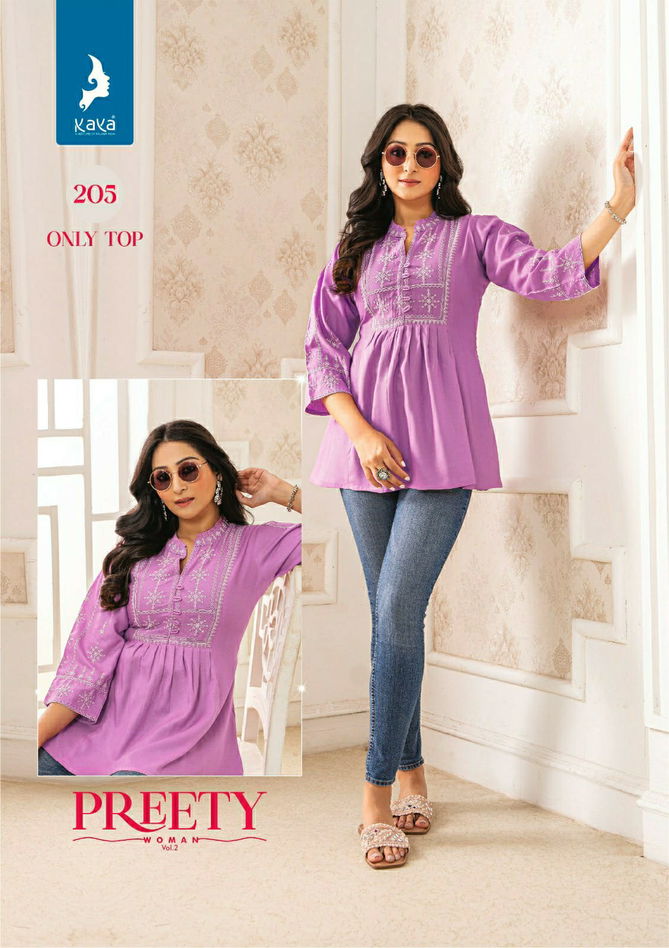 Pretty Women 2 By Kaya Rayon Ladies Top Wholesale Price In Surat